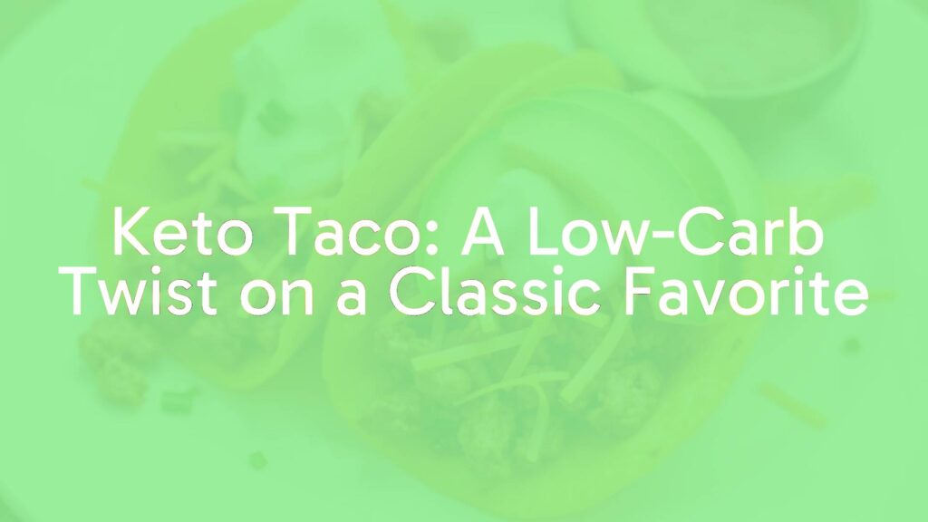 Delicious keto tacos with cheese-based shells, filled with seasoned ground beef, topped with shredded cheese, sour cream, and sliced avocado, vibrant and appetizing, food photography style.